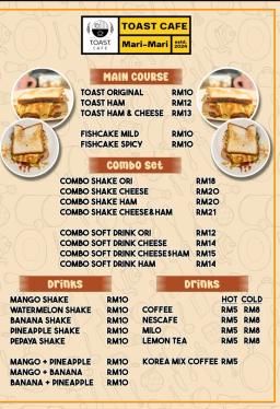 We sell handmade toast and various beverages. - 2